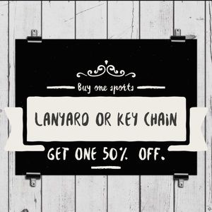 Flash sale on all Sports Lanyards & Key Chains.